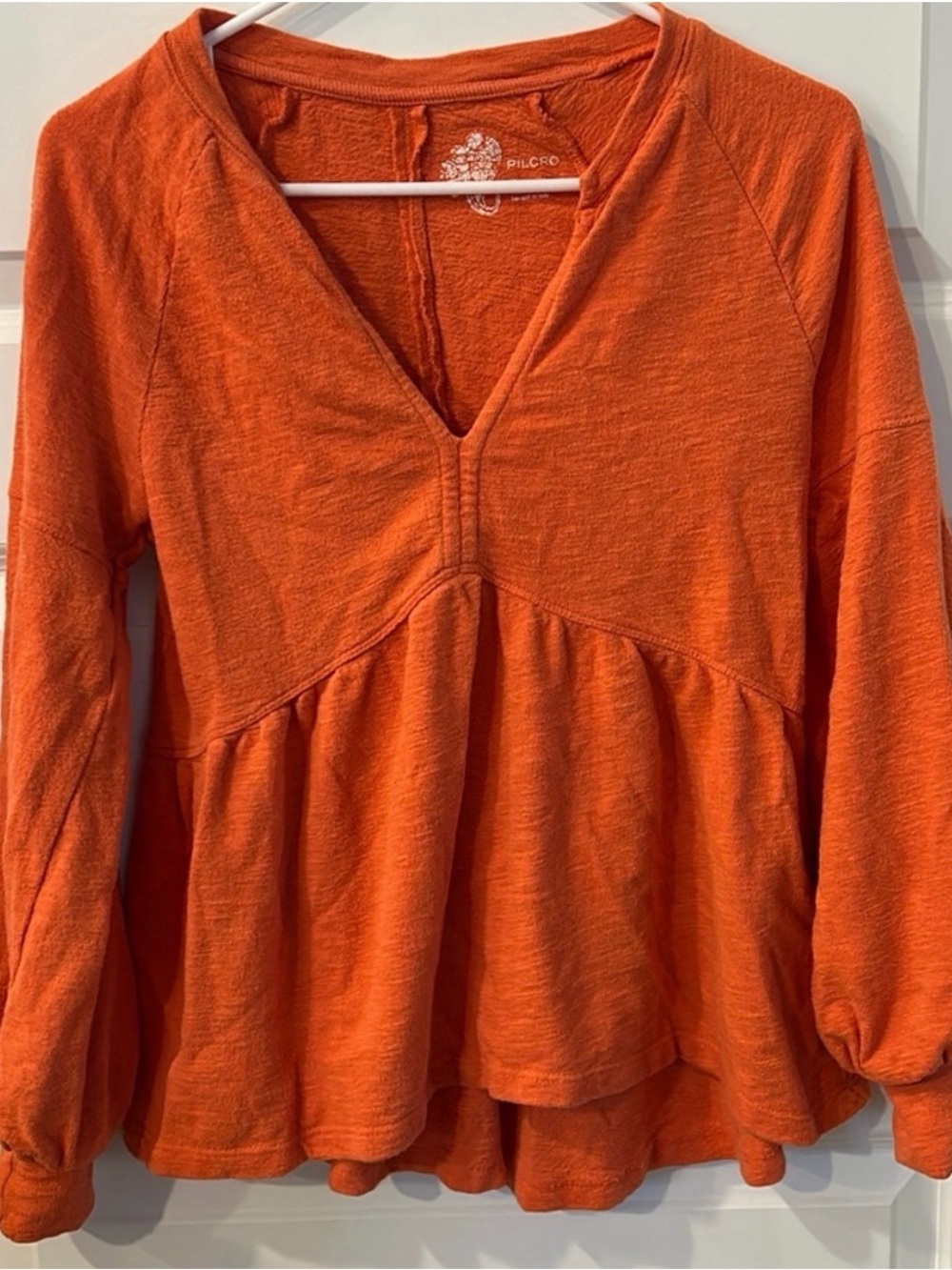 Pilcro Long Sleeve Orange Top